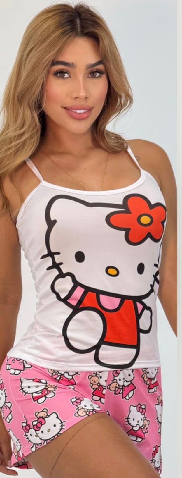 JUJU Hello Kitty Woman Printed Pijama Set (S/M)