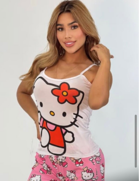 JUJU Hello Kitty Woman Printed Pijama Set (S/M)