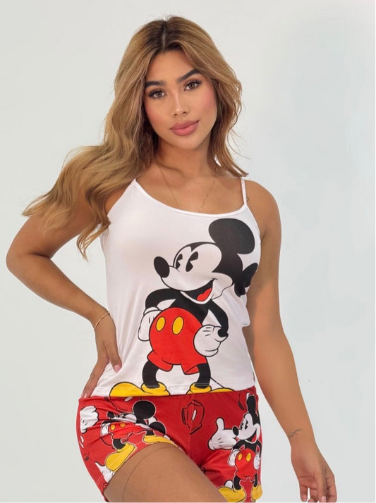 JUJU Mickey/Minnie Woman Printed Pijama Set (S/M)