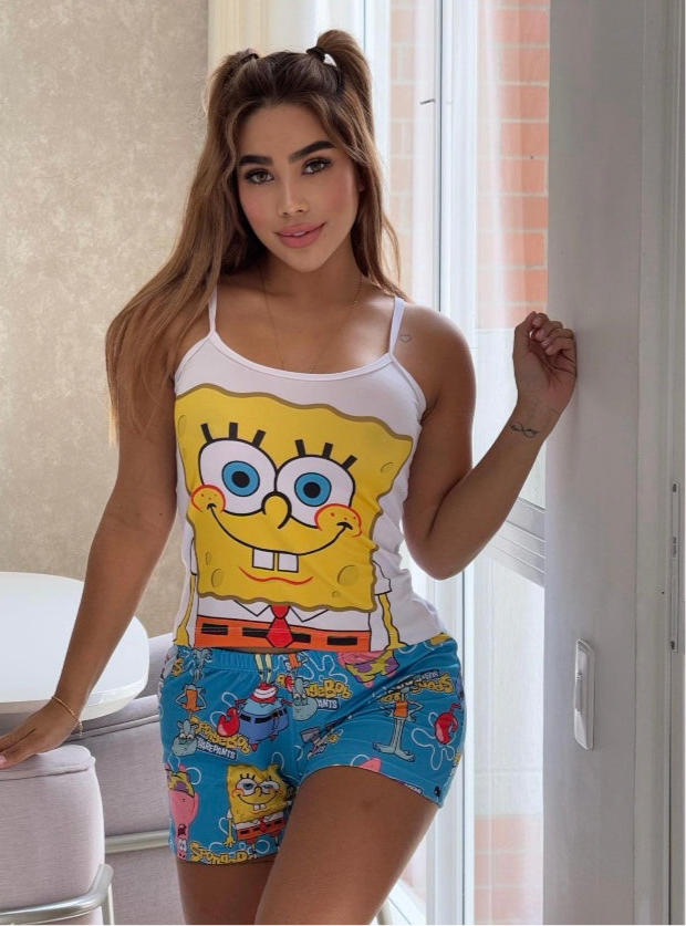 JUJU SpongeBob Woman Printed Pijama Set (S/M)
