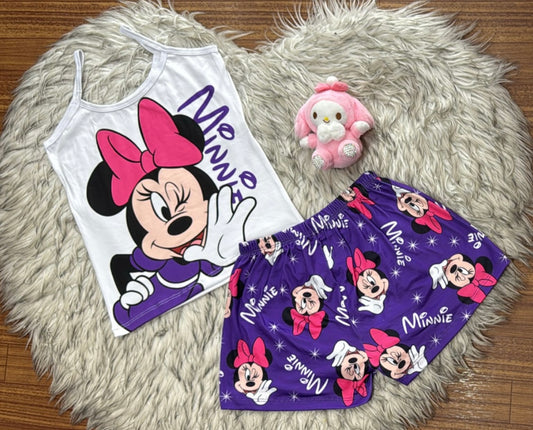 JUJU Mickey/Minnie Woman Printed Pijama Set (S/M)